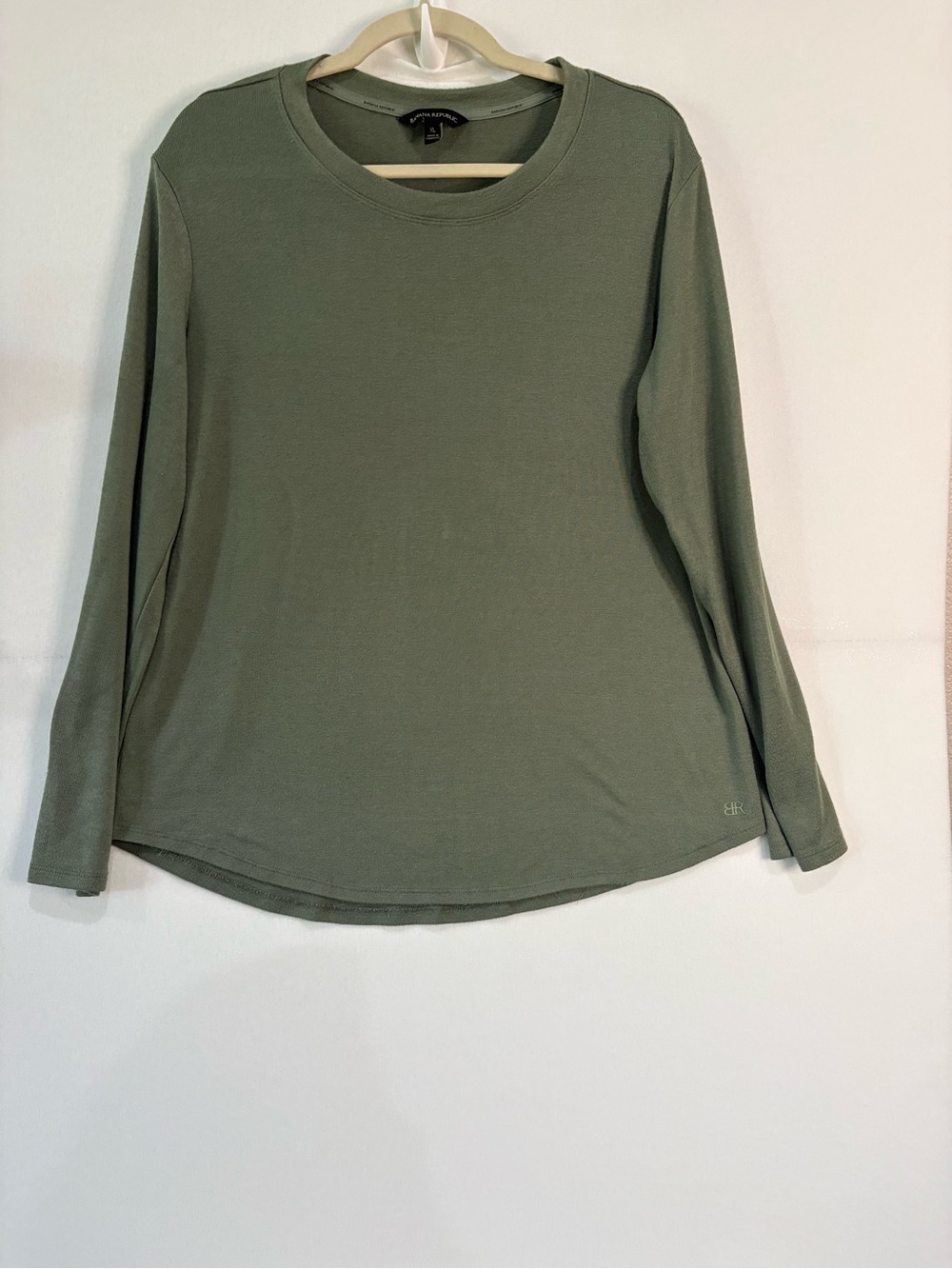 Banana Republic Olive Crewneck Long Sleeve Top XL